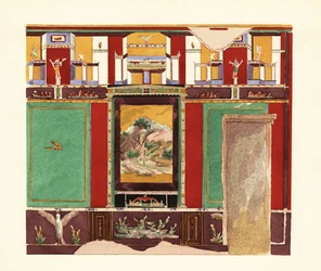 Spisestue i Casa di Orfeo eller House of Orpheus, Pompeji