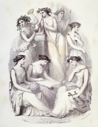 Geniuses of Olympus - i "" The Mythological Women"", tegninger af G. Staal, af Mery og Cte Foelix, Ed. G. de Gouet