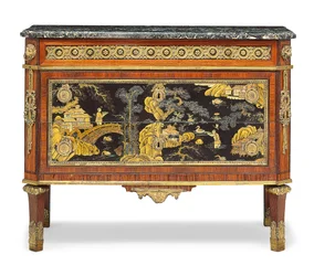 Louis XVI kommode (marmor, ormolu-monteret frugttræ og lak) (se også 3479845)