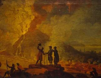 Vesuvs udbrud, af Pierre-Jacques Volaire (1729-1792), olie på lærred, 52x79 cm. Detalje.