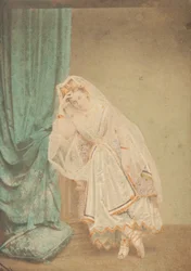 [Grevinden i guld piké kjole som Judith], 1860