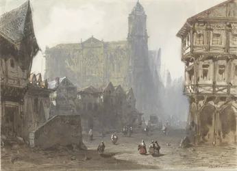 Den gamle markedsplads i Rouen