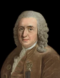 Portræt af Charles Linne (Carl von Linne, Linneus 1707 - 1778), svensk naturforsker - Stik af Pierre Michel Alix (1762-1817)
