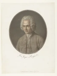 Portræt af Jean-Jacques Rousseau Jean-Jacques Rousseau (titel på objekt) Collection of Great Men (serietitel)