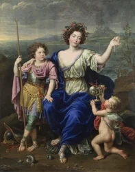 Markisen de Seignelay og to af hendes sønner, 1691