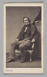 [Studieportræt: Eugène Delacroix siddende på en stol]