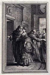 Les Freres de Catalunya - i "" Fortællinger og noveller i vers "" af Jean La Fontaine. 1776. Illustration af P.P. Choffard.