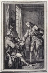 Les confeux indiscrets - i "Tales et nouvelles en vers" af Jean La Fontaine. 1776. Illustration af P.P. Choffard.