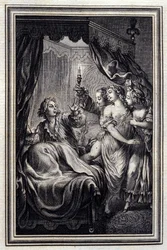 Vi lægger aldrig mærke til alt - i "Tales et nouvelles en vers" af Jean La Fontaine. 1776. Illustration af P.P. Choffard.