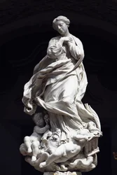 Den ubesmittede undfangelse, Santa Maria Immaculate placeret på alteret i det scenografiske kapel 1669-70 (marmor)