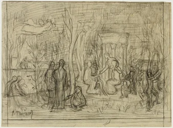 Kompositionsstudie for The Sacred Grove, Beloved of the Arts and the Muses