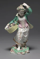 Efterår, fremstillet af Bristol Porcelain Factory, ca. 1775