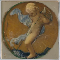 Studer til Roundel med Putto