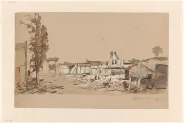 Ruiner af Bodegraven efter branden den 31. maj 1870