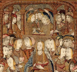 Triumfer for Guds Moder eller Guldspurve, ca. 1500-02 (tæppe)