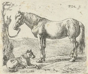 Hest og hund på en eng Heste (serietitel)