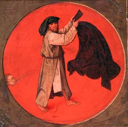 Han ryster sin frakke ud efter vinden, c1558-1560