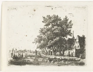 Slæbepram ved et kloster