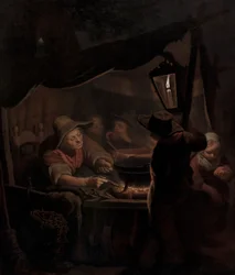En doughnutmager ved stearinlys, 1815
