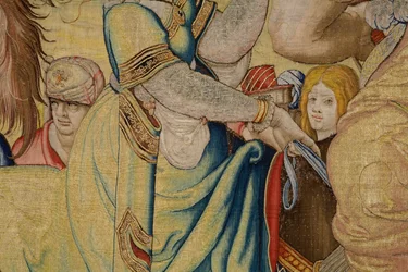 flamsk gobelin. Serie De syv hovedsynder: Forfængelighed (stolthed). Tegneren Pieter Coecke van Aelst. Atelier i Bruxelles. ca 1542-1544.