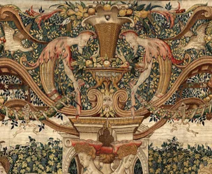 Vertumnus og Pomona: Vertumnus omdannet til en beskærer, ca. 1550 (guld, uld og silke)