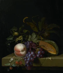 Stilleben med frugt