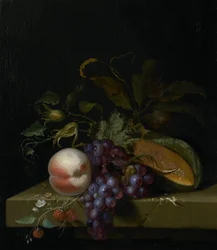 Stilleben med frugt