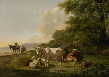 Landskab med kvæg