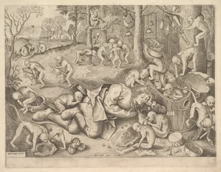 Købmanden røvet af aber, 1562