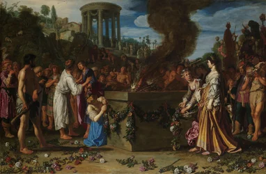 Orestes og Pylades strides ved alteret Orestes og Pylades skændes ved alteret (Euripides, Iphigenia i Tauris)
