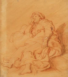 Studie af Rachels skikkelse, ca. 1621.