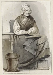 siddende kvinde