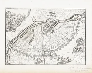 Kort over Narva i 1700