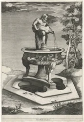 Springvand med Silenus i Palazzo Cesis haver i Vatikanet