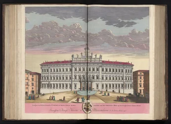 Palazzo di Montecitorio i Rom Udsigt over Palace of the Grand Court på Monte Citorio Rom (...) (titel på objektet)