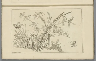 Tre fugle i et blomstrende træ Kinesiske blomster og fugle (serietitel)