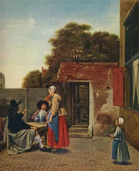 En hollandsk gårdhave, 1658-1660