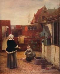 En hollandsk gårdhave, c1658, 1911