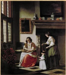 At lære at gå (olie på lærred)