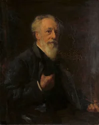 Portræt af J.A.B. Stroebel (1821-1905), maler
