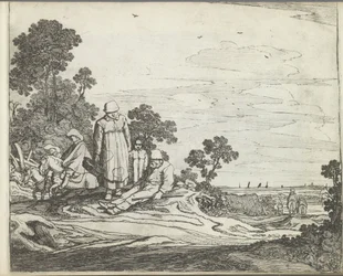 Landskab med ryttere Landskaber med figurer (serietitel) Mirror of Nature og School of Drawing (...) (serietitel)