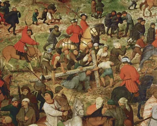 Jesus bærer korset (maleri på egetræ)