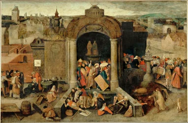 Renselsen af templet (maleri på træ)