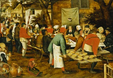 En bondebryllupsfest, 1630