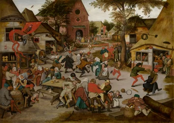 Kermesse of the Feast of St. George (olie på panel)
