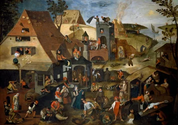Hollandske Ordsprog, ca. 1559 (olie på panel)