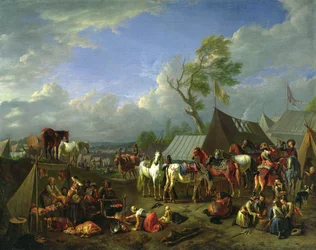 Military Encampment, ca. 1697 (olie på lærred)