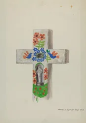 Cement Head Stone, ca. 1937 (akvarel)