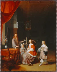 Frans Meerman, bysekretær i Leiden, og hans familie ...