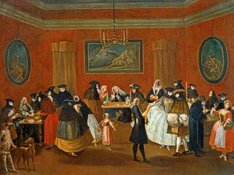 Ridotto: maskeradescene ... (maleri på lærred)